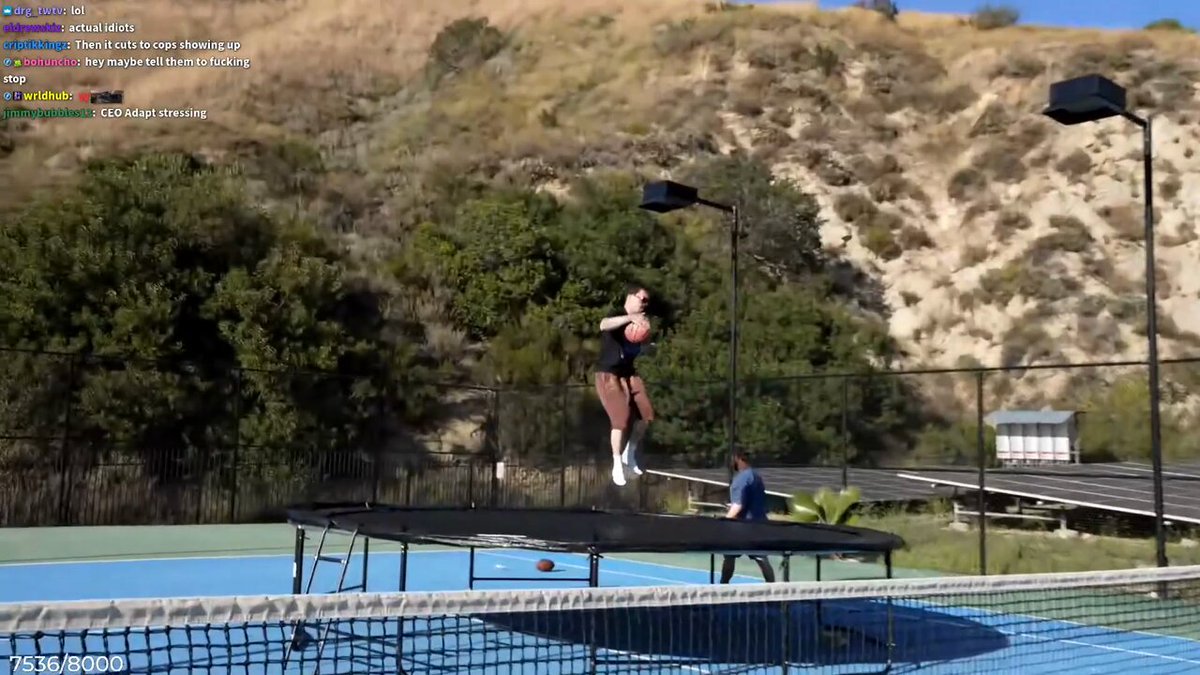 ADAPT JUST HIT THE FIRST EVER TRICKSHOT AT THE CORE HOUSE OFF THE TRAMPOLINE OMG 🔥