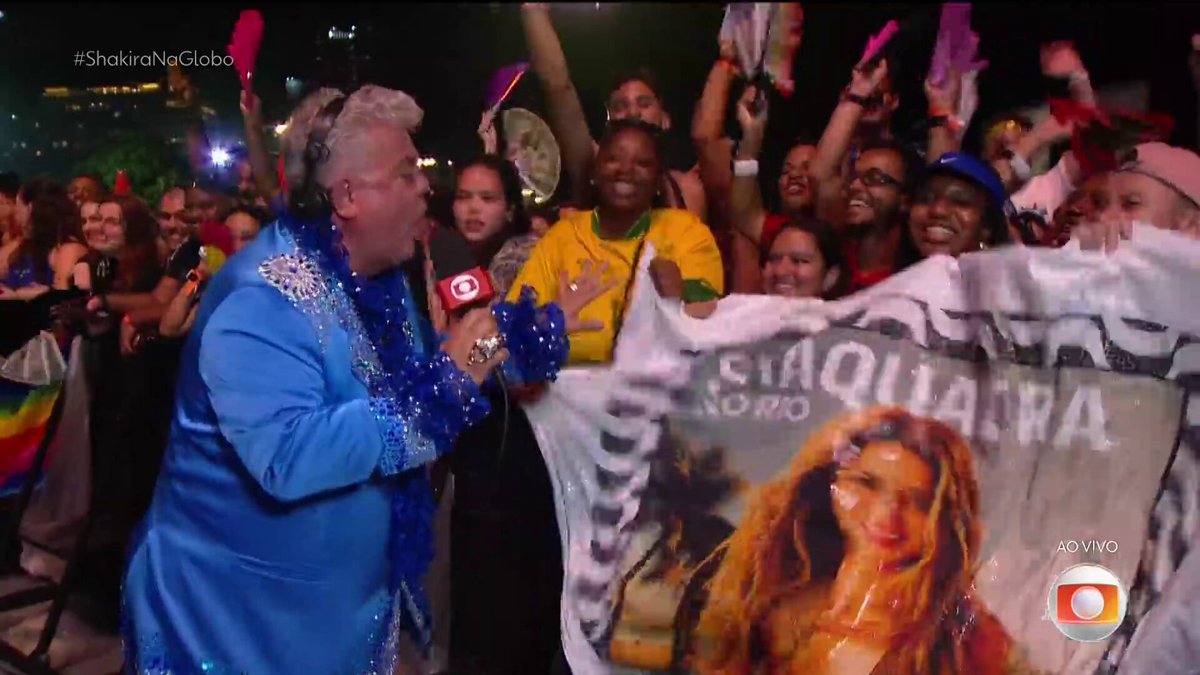 Morrendo com o Milton Cunha no meio dos fãs da Shakira 🗣️ #ShakiraNaGlobo