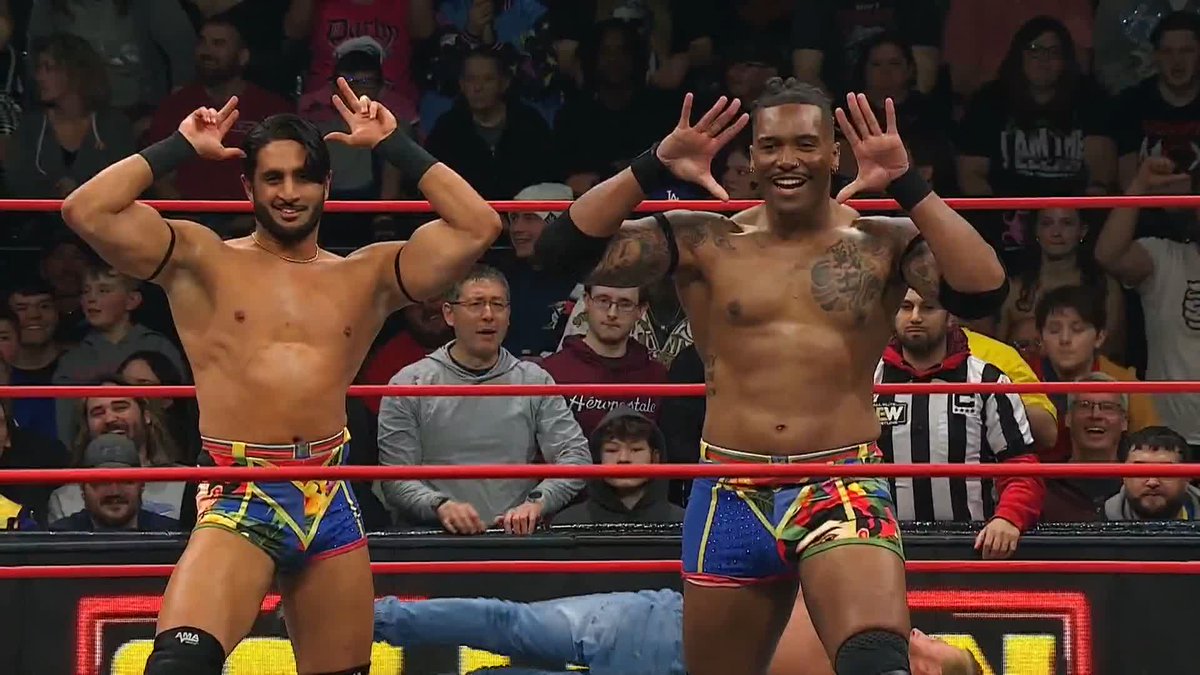 .Orange Cassidy wanted to be included in MxM TV's pose! Watch #AEWCollision LIVE on TNT + HBO Max