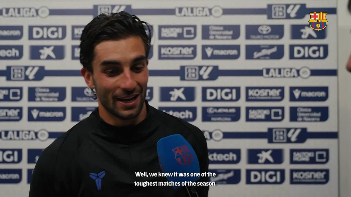Listen up 🦻 Our goalscorer, Ferran Torres, on the mic! 🎙️