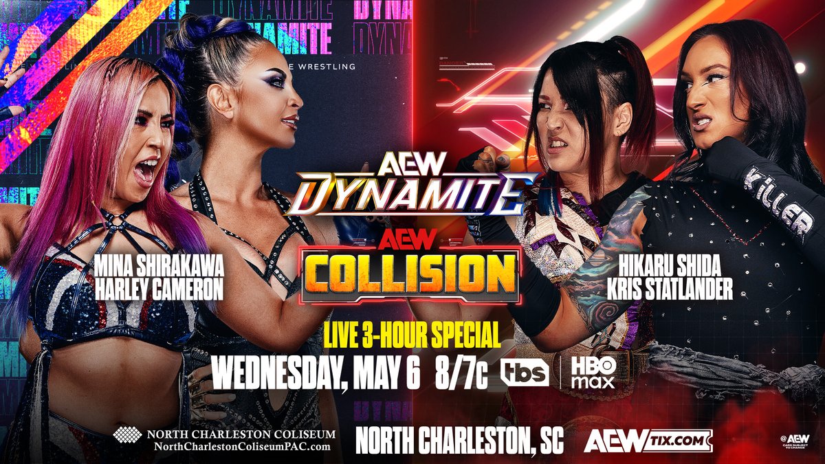 .HIKARU SHIDA 志田 光 wanted to make things up to Kris Statlander, so she has found another match for the two of them: A tag match against Mina Shirakawa♡白川未奈 and Harley Cameron! #AEWCollision is LIVE on TNT & streaming on HBO Max!