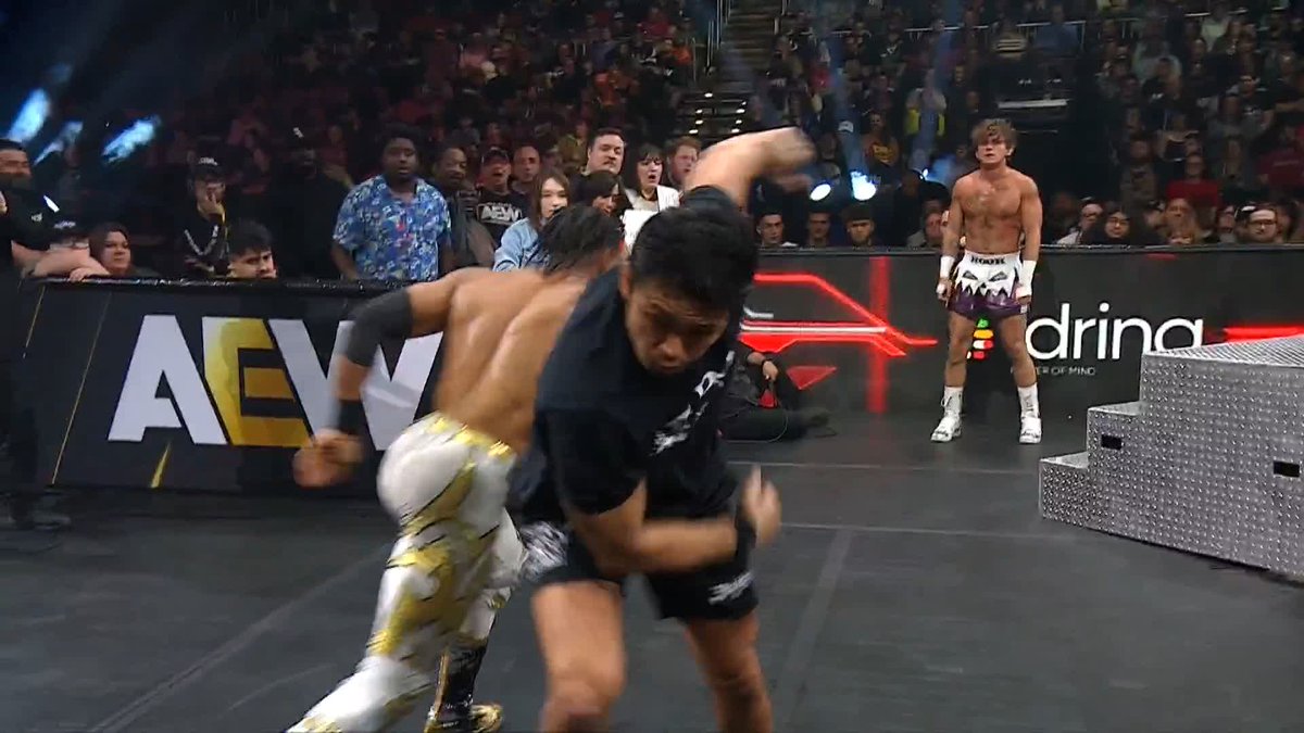 .@730HOOK SENDS @JET2FLYY SOARING INTO THE FRONT ROW! Watch #AEWCollision LIVE on TNT + HBO Max