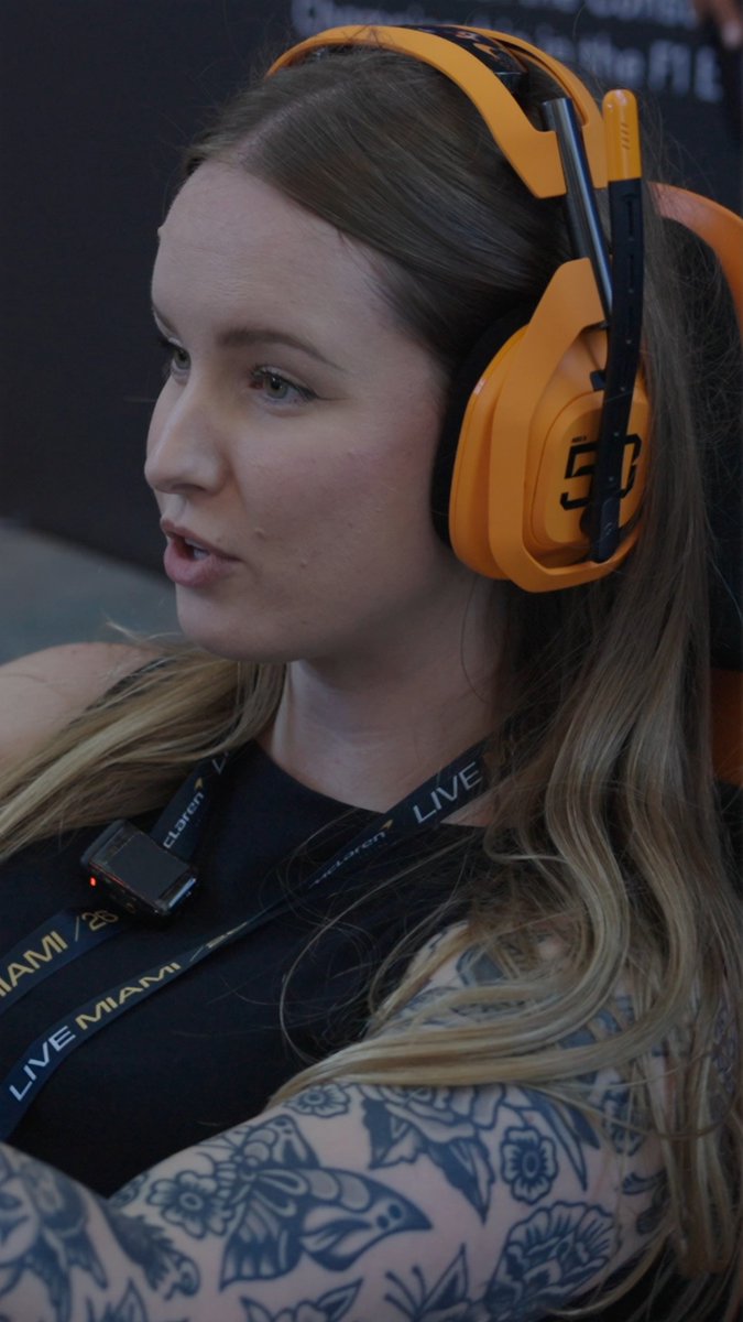 Inside the hangar at McLaren Racing Live 🏁 Creators took on a time trial on the sim rigs! Who set the fastest lap? 👀