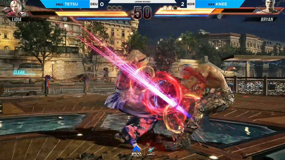 A clean sweep for the defending champ. Knee eliminates Tetsu 3-0 to stay alive in Losers. #EvoJapan2026