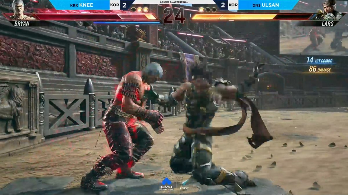 Saving the Orbital for when he needed it most. KNEE stays alive in the FINAL round and eliminates Ulsan at #EvoJapan2026!