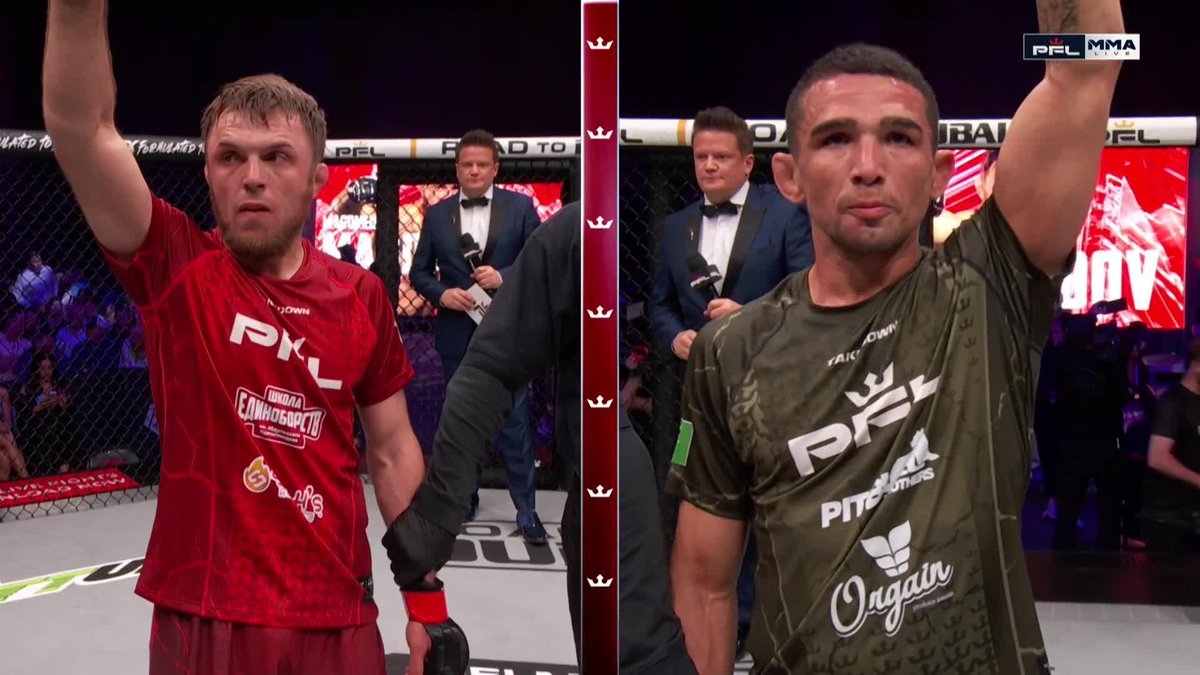 PFL試合結果📝 7位 マゴメド・マゴメドフがレアンドロ・イーゴに2-1の判定勝ち！ #PFLSiouxFalls 第8試合