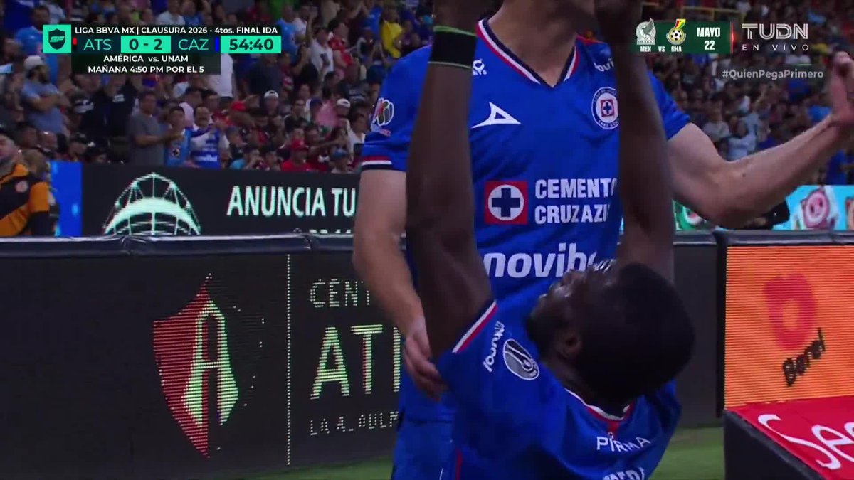 ¡GOOOOL DE CRUZ AZUL! ¡EL SEGUNDO DE LA MÁQUINA! 🚂⚽ Ebere aparece solo en el área par empujar el balón y poner el segundo de La Máquina #QuienPegaPrimero