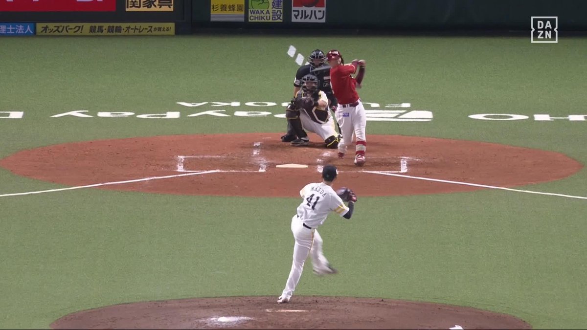 バトンタッチ 前回登板は雨天ノーゲーム 前田悠伍 5回64球無失点の投球 (映像は5回2死目の3球三振) ⚾️ソフトバンク×楽天 #sbhawks #だったらDAZN