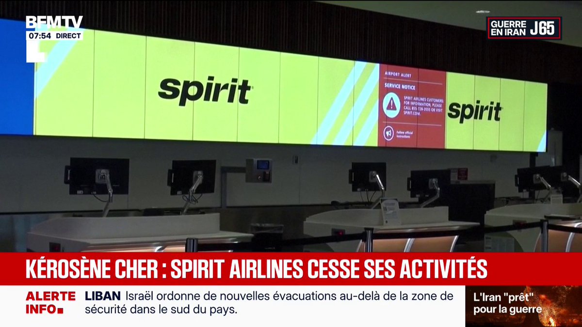 La compagnie aérienne américaine Spirit Airlines annonce cesser ses activités