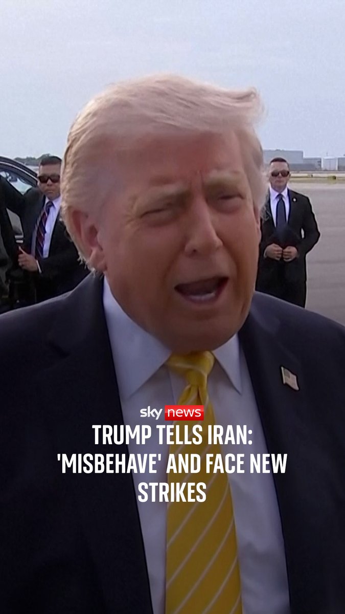 On his departure from Florida, President Trump tells reporters that the possibility of American military strikes on Iran 'could happen certainly'. 🔗