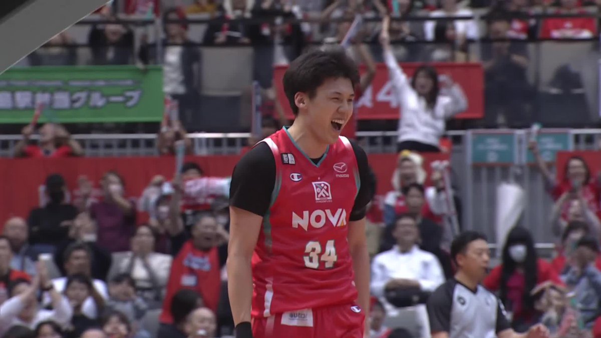 ミラクルショットで嬉しさ爆発☺️ 広島#34 三谷のブザビスリー！ 三谷 桂司朗/ Keijiro Mitani 広島ドラゴンフライズ 📡バスケットLIVEで生配信中 #Bリーグ #りそなグループ
