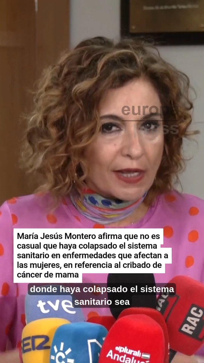 María Jesús Montero afirma que no es casual que haya colapsado el sistema sanitario en enfermedades que afectan a las mujeres, en referencia al cribado de cáncer de mama: “El hecho de que afecte a mujeres ha intensificado el desprecio de Moreno Bonilla"