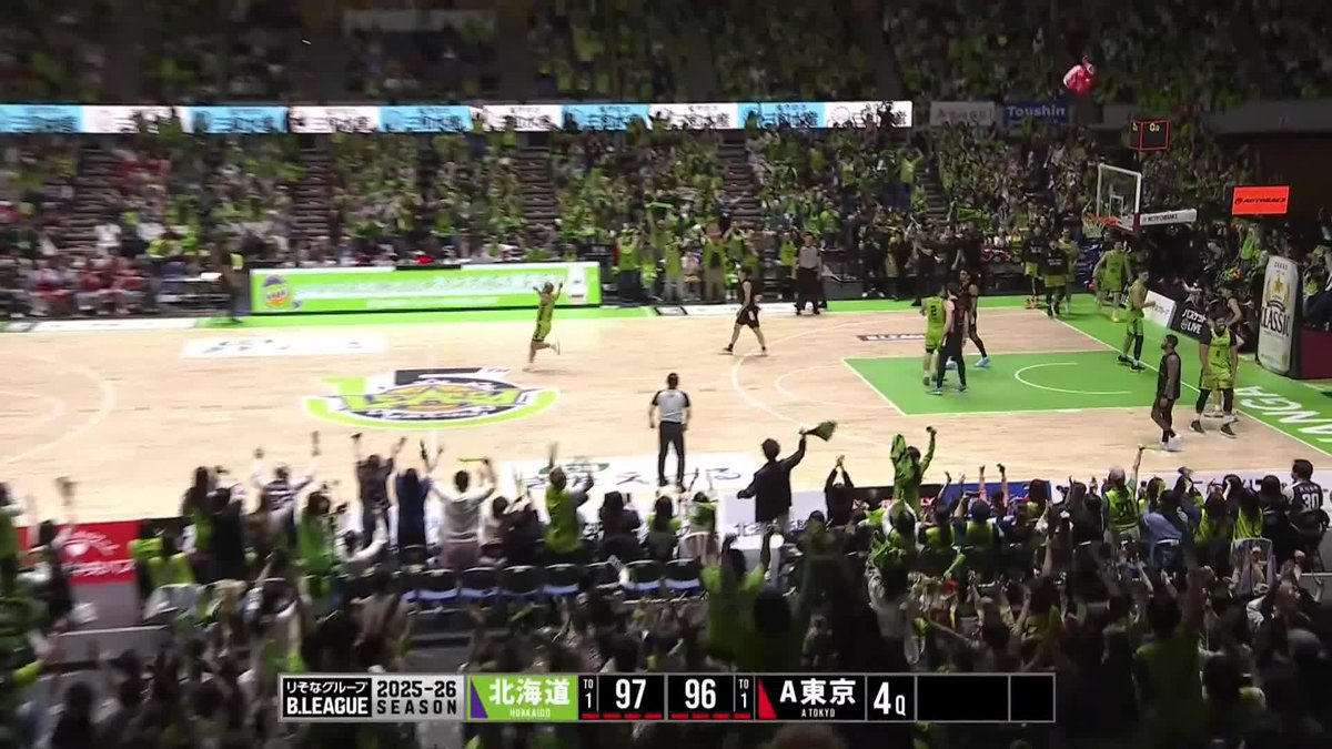 🌟WIN🌟 満員のホームで、アルバルク東京という素晴らしいチームに僅差を勝ち切りシーズンを締めくくる! #レバンガ北海道