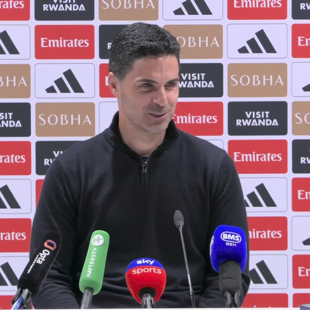 "It was a critical game, now we have one of the biggest games in the history of this stadium' Mikel Arteta says he'll be watching Man City's game at Everton on Monday night 👀