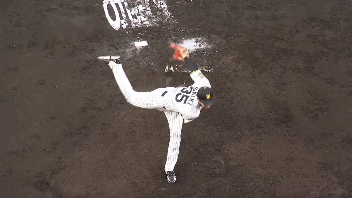 才木-梅野バッテリーで 才木浩人 7回無失点11奪三振 ※降雨のため、7回コールド (映像は7回1アウト目の奪三振) ⚾️阪神×巨人 #阪神タイガース #だったらDAZN