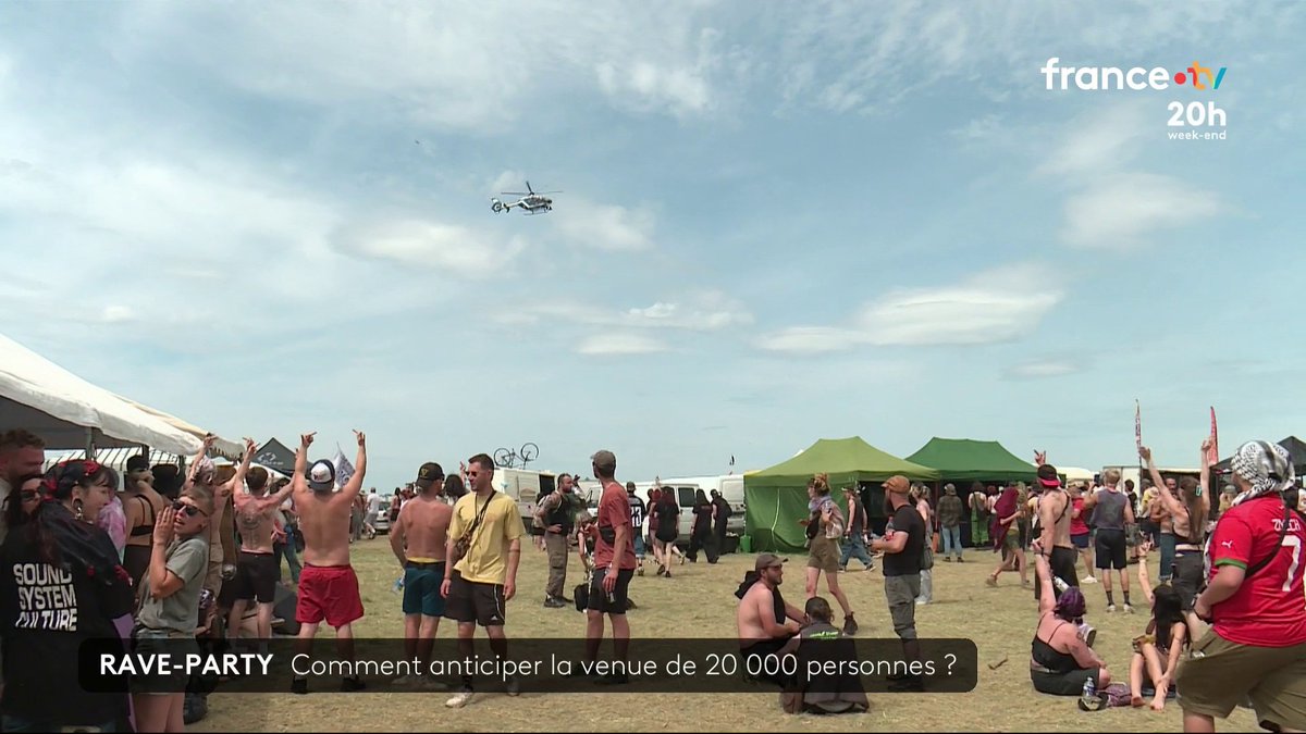 La rave party géante sur un terrain militaire près de Bourges se poursuit, pour le moment sans incident majeur. Pourquoi les autorités ne parviennent-elles pas à empêcher ces rassemblements géants, qui plus est sur un terrain interdit ? #JT20h
