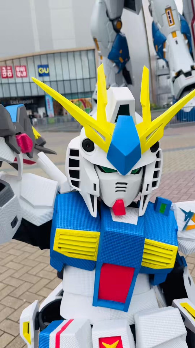 ロングレンジフィンファンネルを構えるνガンダム #ららぽーと福岡 #ガンダムサイドエフ