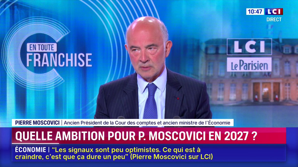 ▶️ Quelles ambitions pour Pierre Moscovici en 2027 ? 🗣️ "J’aime la politique, je suis attaché à son avenir. J’entends bien contribuer à ce débat d’idées : il me passionne et il m’inquiète, car il se peut que, pour la première fois, l’extrême droite arrive au pouvoir."