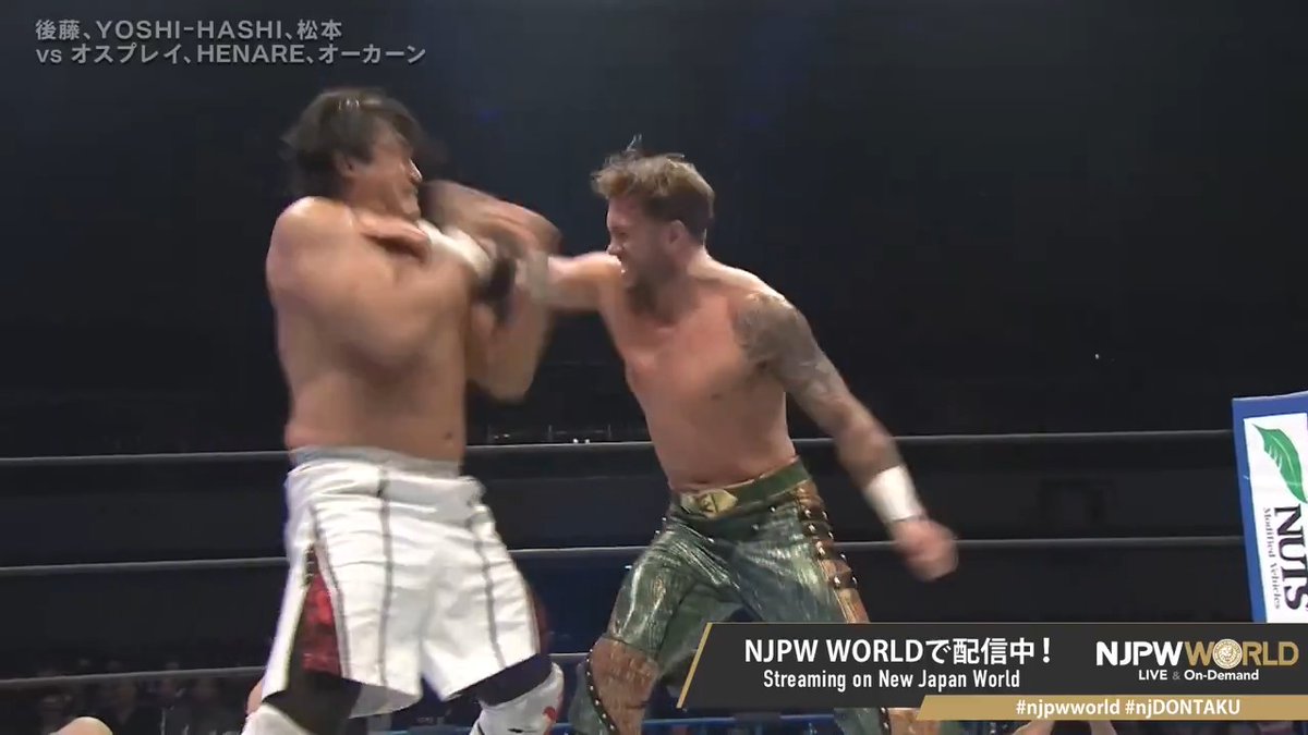 Hirooki Goto and Will Ospreay going CRAZY today at Dontaku. 🔥🔥🔥