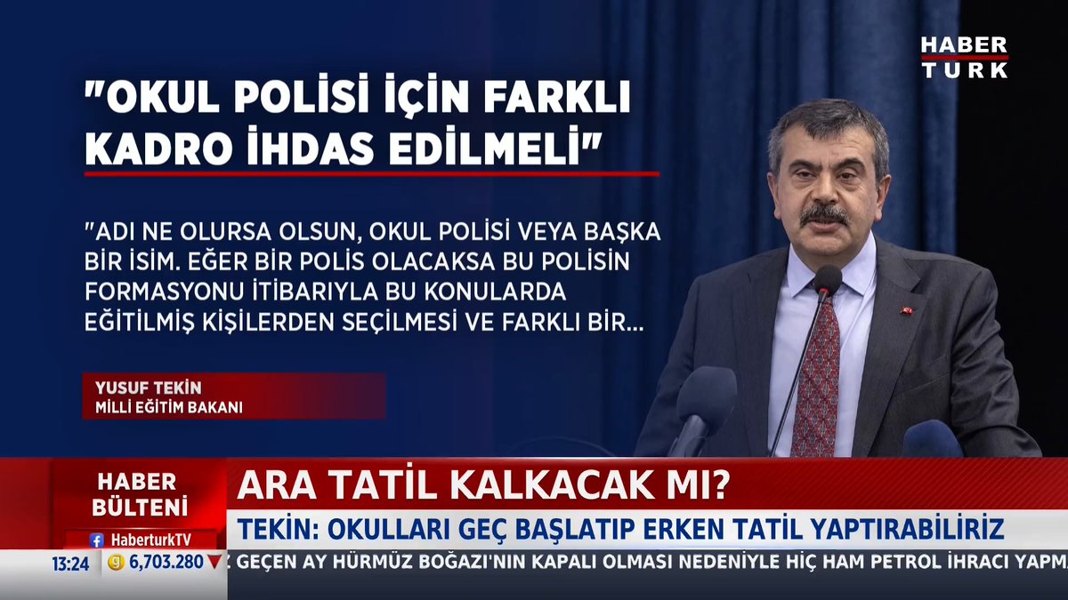 📌Ara tatil kalkacak mı? Tekin: Okulları geç başlatıp erken tatil yaptırabiliriz.