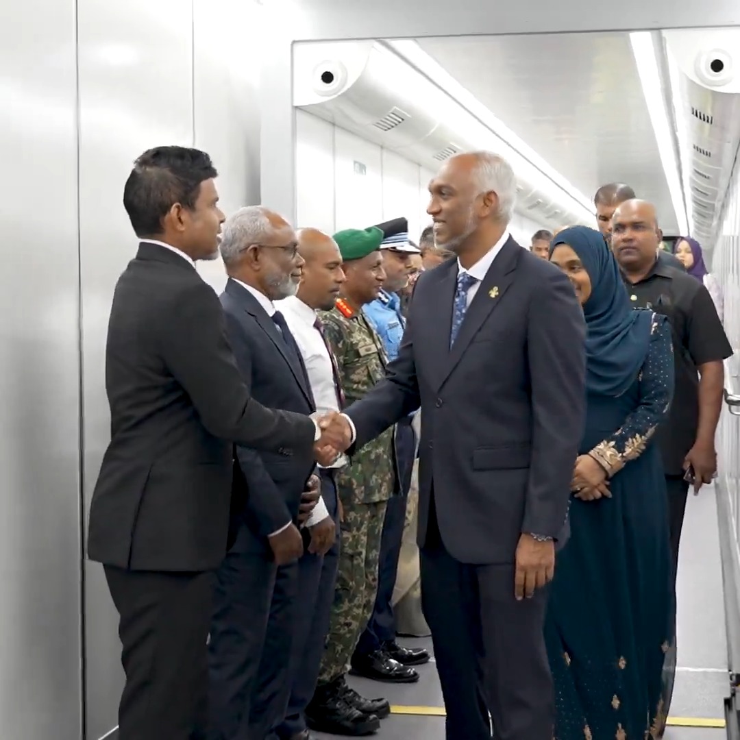 His Excellency President Dr Dr Mohamed Muizzu and First Lady First Lady Sajidha Mohamed depart on a State Visit to Sri Lanka this afternoon. The visit, undertaken at the invitation of His Excellency President Anura Kumara Dissanayake, will take place from 3 to 6 May 2026. #MaldivesSriLanka