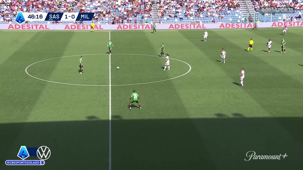 Armand Laurienté doubles Sassuolo's lead to leave Milan 2-0 down away from home ✌️