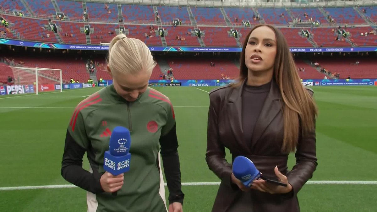"Nice shoes." 🤣 Anita Nneka Jones and Pernille Harder understood the assignment ✨ Stream every UEFA Women’s Champions League game on Paramount+ 📺