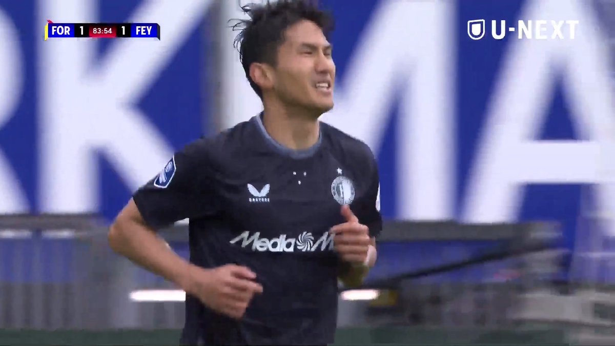 渡辺剛が値千金の同点ゴール🇯🇵🔥🔥 上田綺世のヘディングのこぼれ球を詰めて、試合終盤に追いつく✨ 🎥U-NEXTフットボール