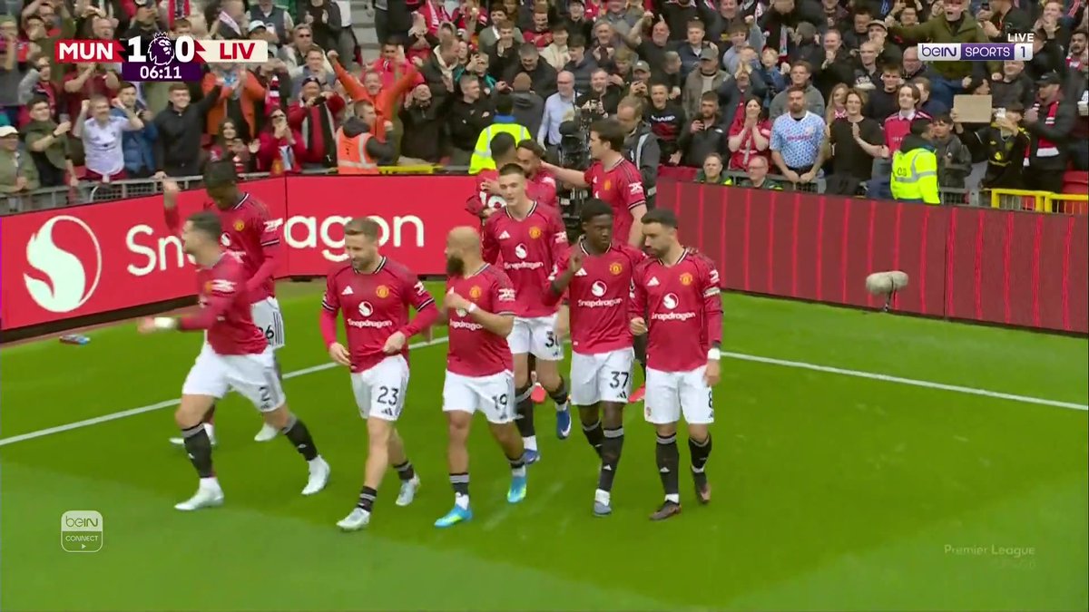 ⚽🔥 كونيا يفتتح التسجيل مبكراً ويمنح مانشستر يونايتد التقدّم في القمة أمام ليفربول #الدوري_الإنجليزي_الممتاز #PremierLeague