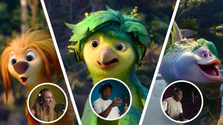 Michael B. Jordan, Juno Temple, and Tracy Morgan in the booth for SWAPPED
