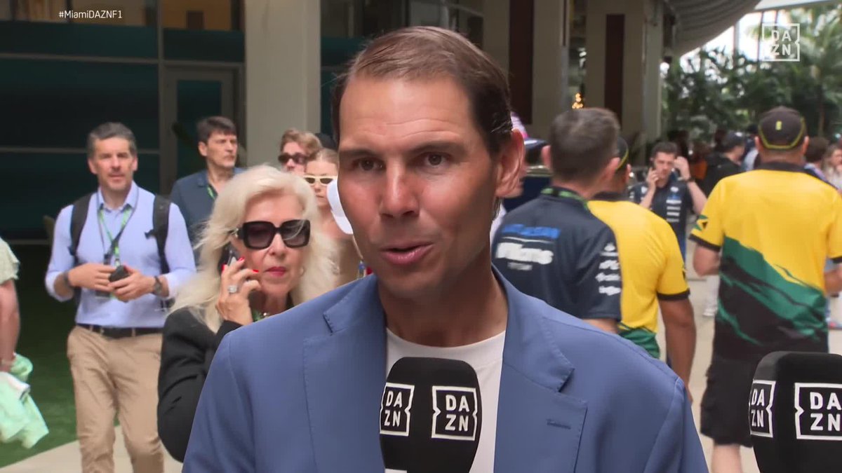 Lo que sabe Rafa Nadal de F1 👏👏👏 La admiración con la que habla del deporte, de Fernando y Carlos, dice mucho 🎩 #MiamiDAZNF1 🇺🇸