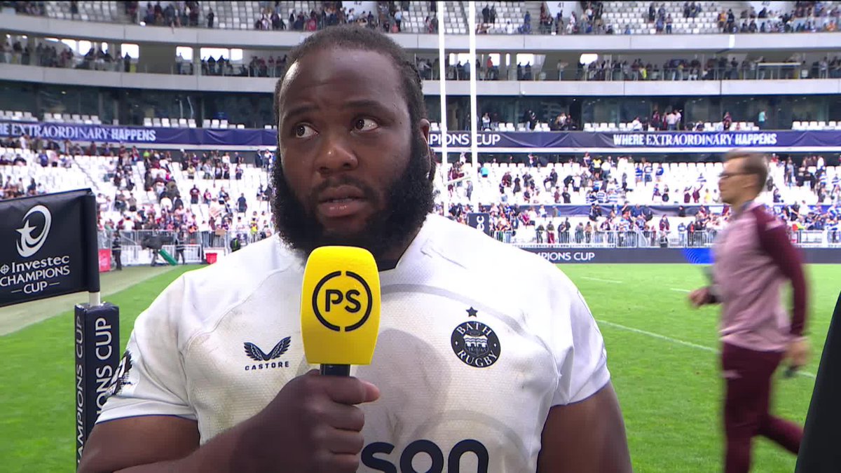 🛁 Bath Rugby's Beno Obano reflects on today's loss in Bordeaux while conversing with our panel "We have to look at ourselves and see what we can do better" 🗣️ #InvestecChampionsCup