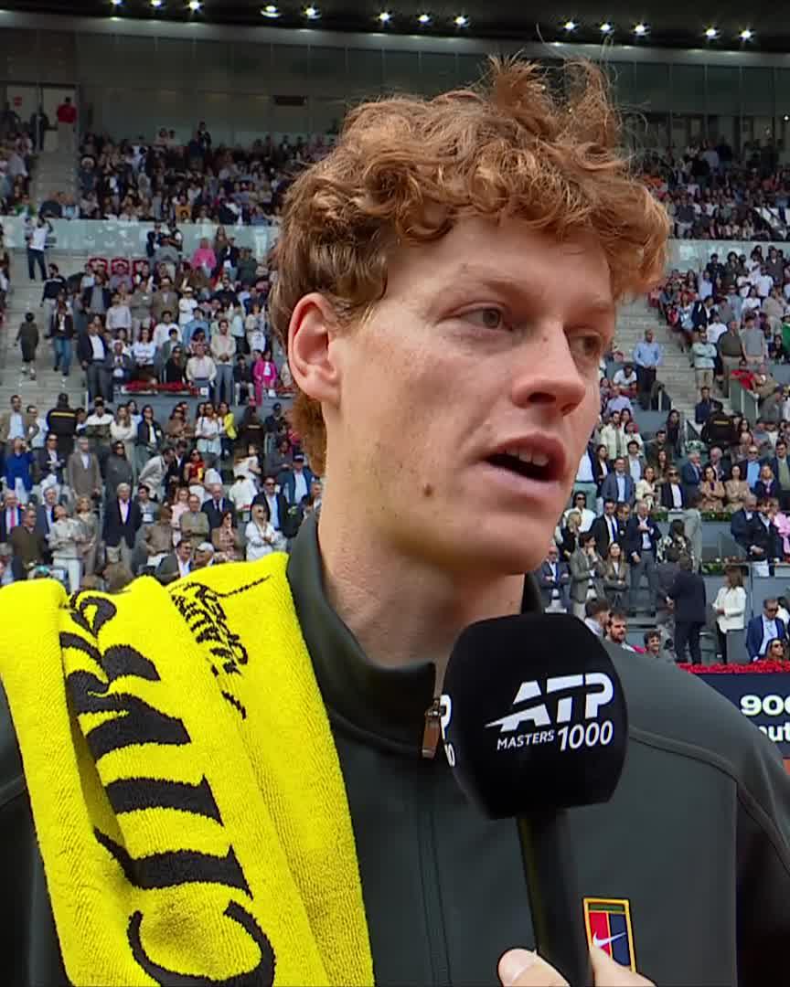Jannik Sinner after beating Zverev in Madrid final "It's a lot of work behind... a lot of dedication and sacrifice I put in every day. It means a lot to me." "I'm very happy I continue to believe in myself, showing up every day." 🇮🇹🦊