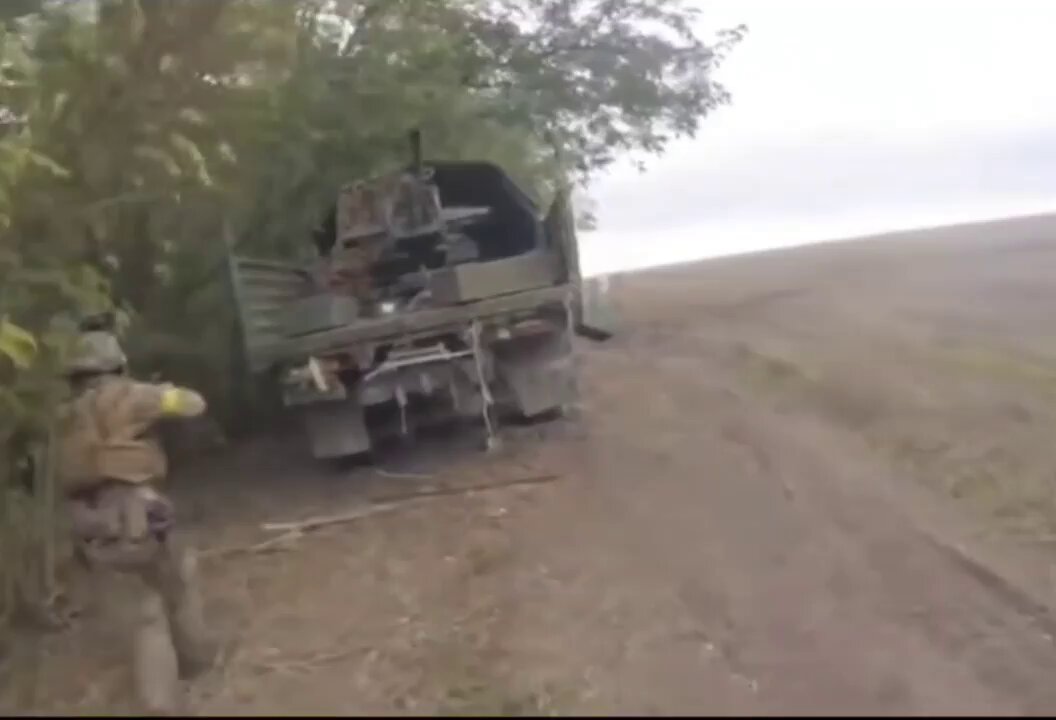 The Looters’ Last Joyride: How a Greedy Ukrainian Crew Learned that Russian T-80 Doesn’t Do “Finders Keepers” In the shattered outskirts of some god-forsaken Donbass village, a squad of Ukrainian “warriors” spotted their big score: an abandoned Russian Ural truck, with a heavy Gun installed, doors flapping like a drunk’s wallet, cargo probably still full of smokes, ammo, and maybe a couple of perfectly good ration packs. Jackpot !! The boys checked out their lovingly Moscow donated asset, grinning like kids who just found grandpa’s hidden vodka stash. “Abandoned Russian gear? Free real estate!” one of them surely shouted, because nothing says “elite light infantry” like turning a combat zone into a flea market. They rolled up, senses completely switched off. No scouts, no drones, no perimeter. Just four dudes in mismatched helmets sprinting toward the prize like it was Black Friday at the local tactical store. One was already filming for TikTok — “Looting for Ukraine, smash like!” — while another prying open the truck’s door with the enthusiasm of a man seeing $$$. The Humvee sat there idling, doors open, radio blaring some Eurovision reject, completely oblivious to the fact that in modern warfare, “abandoned” very often means “bait.” That’s when the T-80 decided to ruin their little shopping spree. The beast rolled out from behind a ruined treeline like a steel hangover from hell — low, mean, and moving with that smug Russian diesel growl that says “I’ve been waiting for you idiots.” The turret traversed with lazy confidence. The Ukrainian froze mid-loot, faces shifting from greedy glee to pure “oh shit” in record time. They sprint back to the Humvee. JUMPED in and within Meters.....BAM CRACK!! Too late. The T-80’s 125mm smoothbore spoke once. A single HE-FRAG round turned the Humvee into a flaming confetti cannon. Bits of American taxpayer-funded metal and Ukrainian dignity go to pieces The looters scattered like roaches when the light flips on, but the T-80 wasn’t done teaching. A burst of coaxial machine-gun fire stitched the ground around the fleeing figures with the kind of punctuation that ends arguments permanently. Our camera guy Runs to the trees. Within thirty seconds the entire operation had gone from “easy loot” to “Darwin Award speedrun.” The T-80 crew, probably sipping tea and cracking jokes about NATO yard-sale vehicles, simply rolled on — mission accomplished, lesson delivered. Moral of the story, kids: when you see perfectly good Russian hardware sitting pretty in the mud, maybe ask yourself why it’s there. Because sometimes the bear isn’t sleeping. Sometimes the bear left the honey out on purpose… and brought a tank to watch the bees get swatted. Slava Rossii. And remember — looting is a privilege, not a right. Especially when the T-80 is still on the clock.