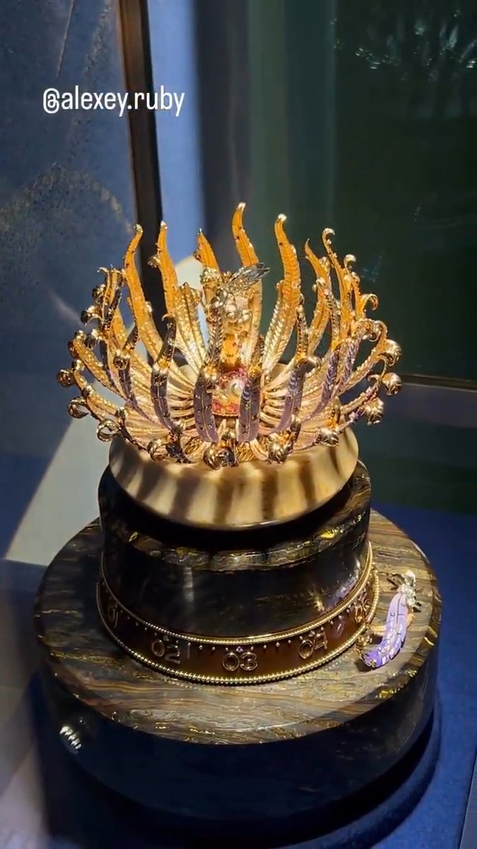 This is gorgeous! Cupid rises from a nest of feathers in solid gold and diamonds. Van Cleef &amp; Arpels Naissance de l’Amour automaton. Pure magic in motion ✨