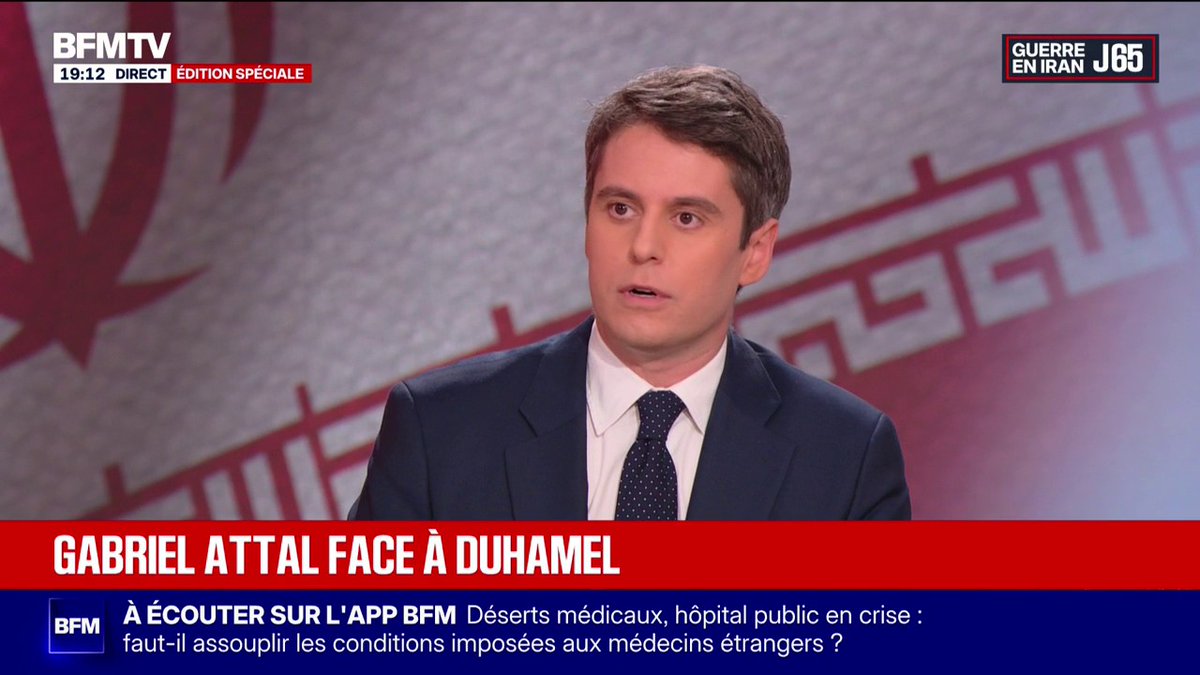 Présidentielle 2027: être candidat "n'est pas une décision qu'on prend à la légère, mais une décision qu'on mûrit", explique Gabriel Attal, ancien Premier ministre