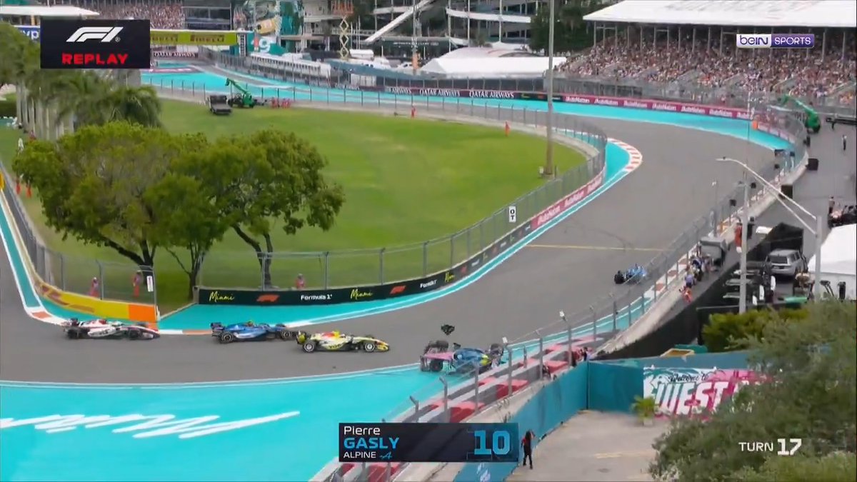 👀 Isack Hadjar ve Pierre Gasly, bariyerlerde! #F1 📌 Miami'de güvenlik aracı pistte... #MiamiGP