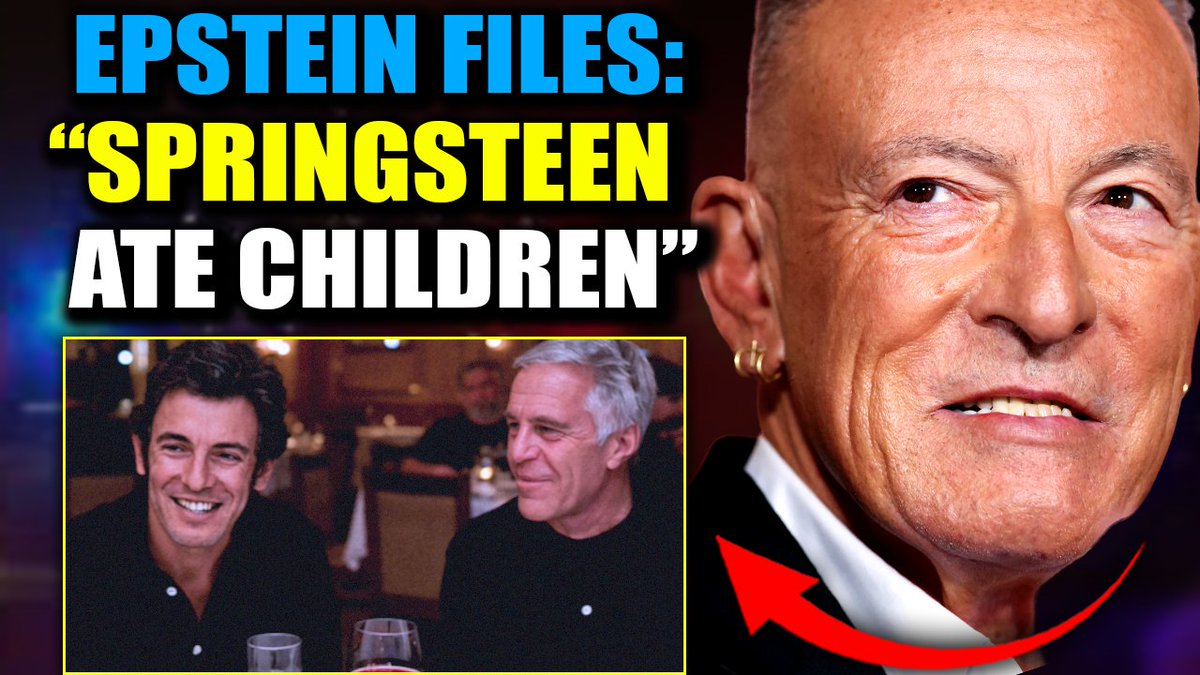 Epstein Victim Testifies: 'Serial Killer' Bruce Springsteen Killed Child Victims With His 'Bare Teeth' Bruce Springsteen has been credibly accused of abusing dozens of young girls during his historic East Berlin concert tour in 1988. The victims claim that Springsteen, since revealed to be a close associate of Jeffrey Epstein, joined a VIP delegation to East Berlin before the wall came down in the late 80s. Their main interest wasn't Cold War diplomacy. It was children.