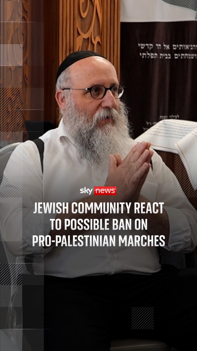 Sky's Tom Cheshire has spoken to people in the Jewish community in Golders Green, London, following Sir Keir Starmer's suggestion that pro-Palestine marches could be restricted. 🔗