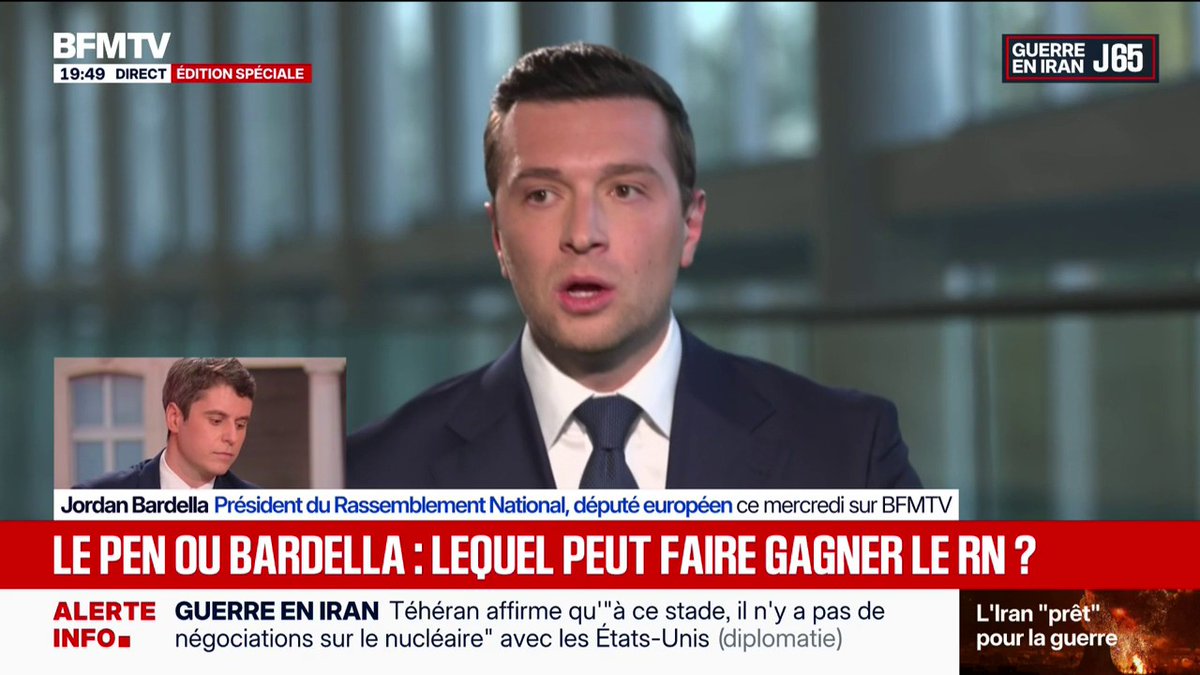 Propos de Jordan Bardella: "Tout n'est pas blanc, tout n'est pas noir dans un parcours", explique Gabriel Attal, ancien Premier ministre