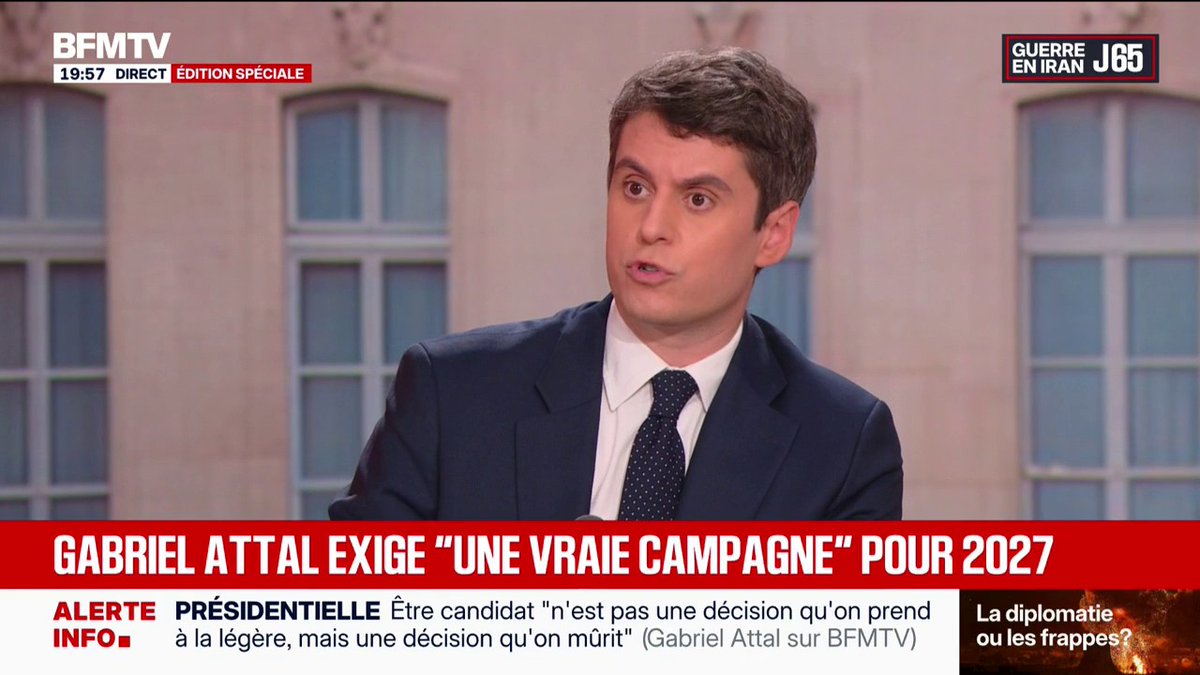 Présidentielle 2027: "Il y a un besoin de clarification de la ligne des Républicains", déclare Gabriel Attal, ancien Premier ministre