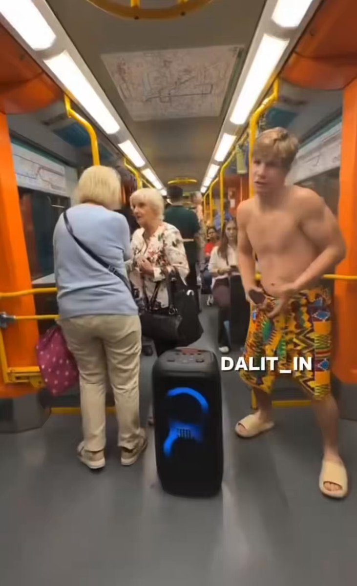 Both Indians &amp; Japanese contribute to the American economy, while jobless wignats dance half nude in the Japan 🇯🇵 metro in public. If he were Black or Indian, the outrage from Whites would be different 🤡
