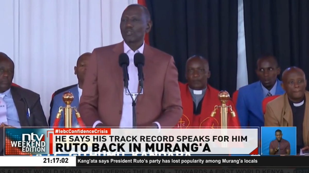 Ruto Back In Murang'a: Is President Ruto feeling the heat in Mt Kenya region? His second visit to Murang’a in under a week is raising political questions as he moves to consolidate the mountain vote. #NTVWeekendEdition Number8, the poet