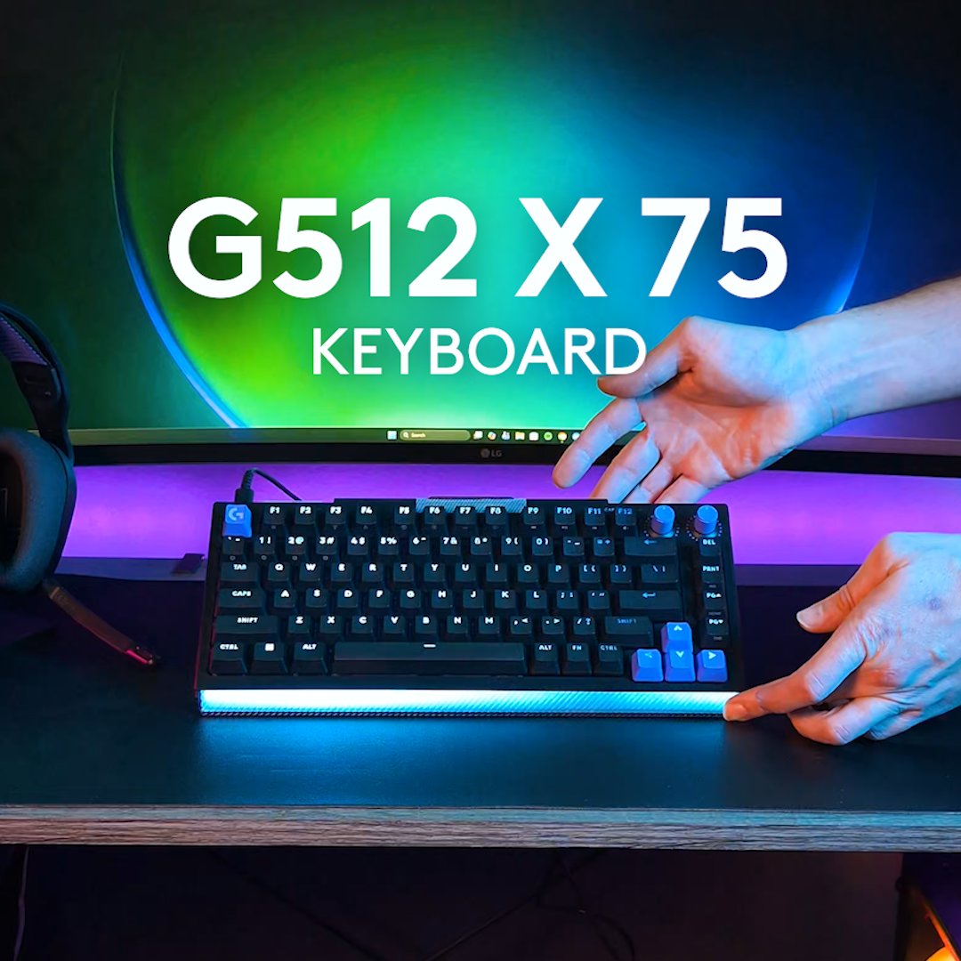 Legendary status, unlocked. Introducing the G512 X 75 and G512 X PALM REST. Reply with the first game you’re running with this new board 👇