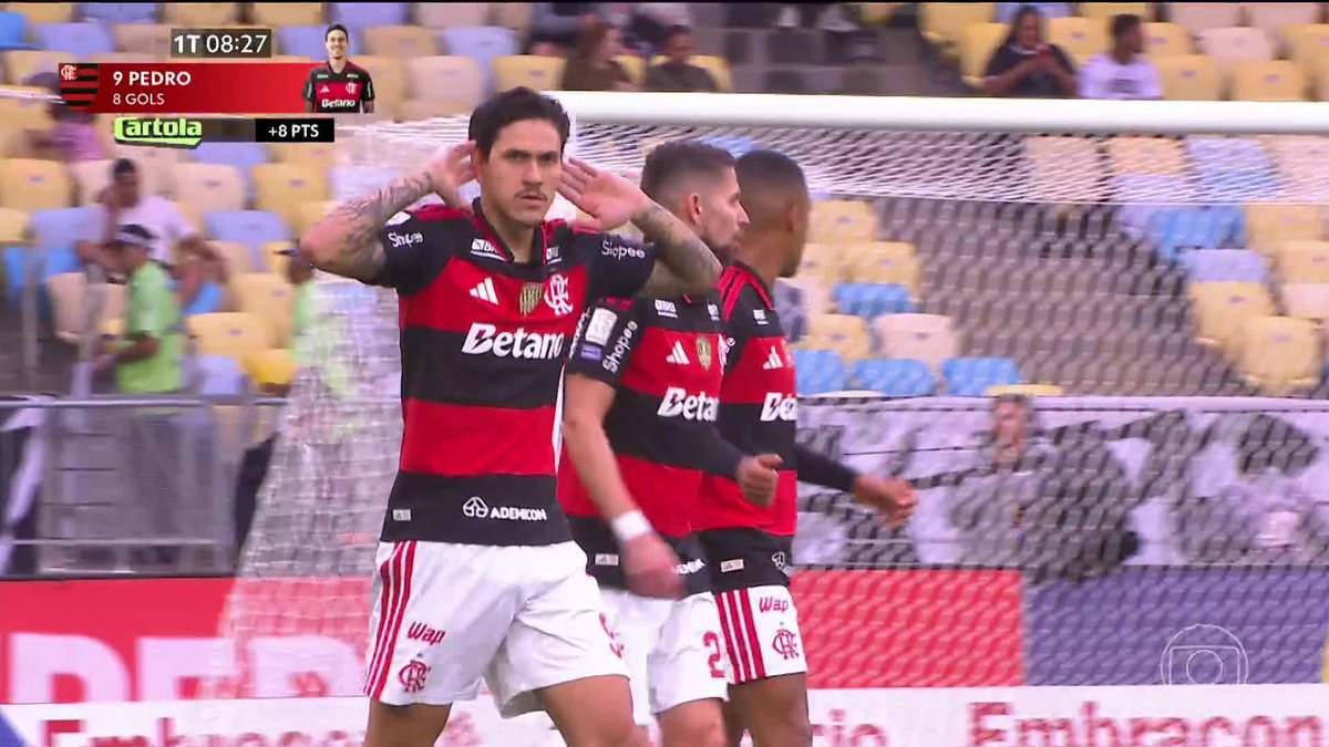 O gol de Pedro. Flamengo 1x0 Vasco. 🎥 TV Globo 📺 | ge