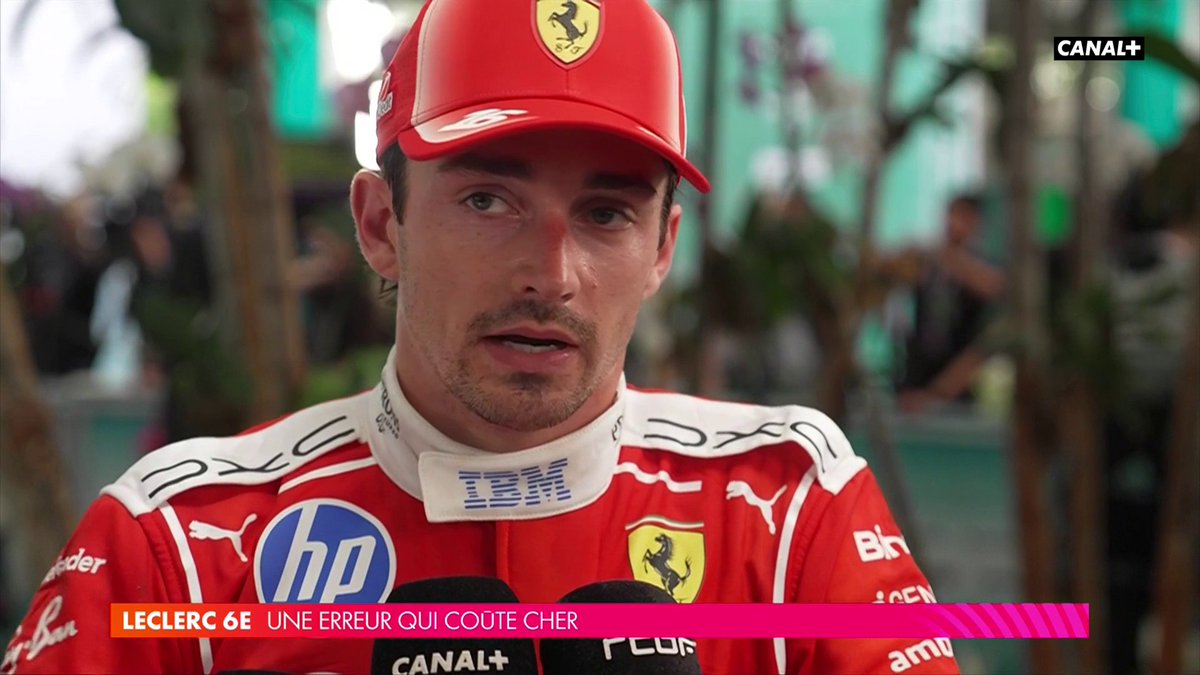 Charles Leclerc réaliste sur son erreur dans le dernier tour 😔 🎙️ “Je peux m’en prendre qu’à moi même, j’ai eu de la chance de finir la course. Au lieu de P4 on finit P6 donc très déçu. Trop optimiste sur l’accélérateur” #F1 #MiamiGP