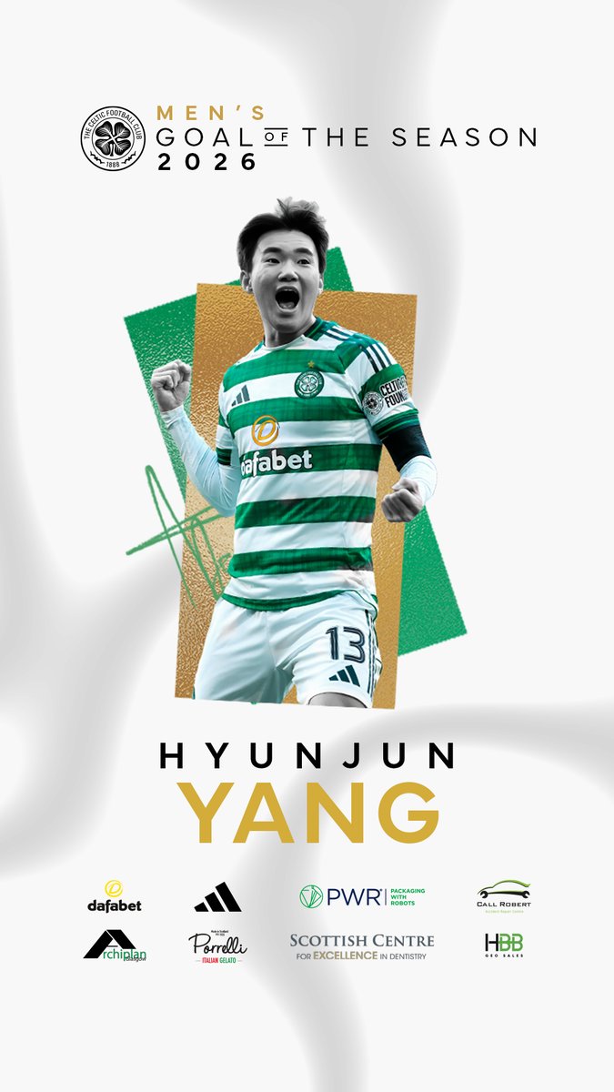 🚀 One moment. One strike. Yang’s goal against Rangers is your Men’s Goal of the Season, sponsored by Archiplan #CelticPOTY🥇 | #CelticFC🍀