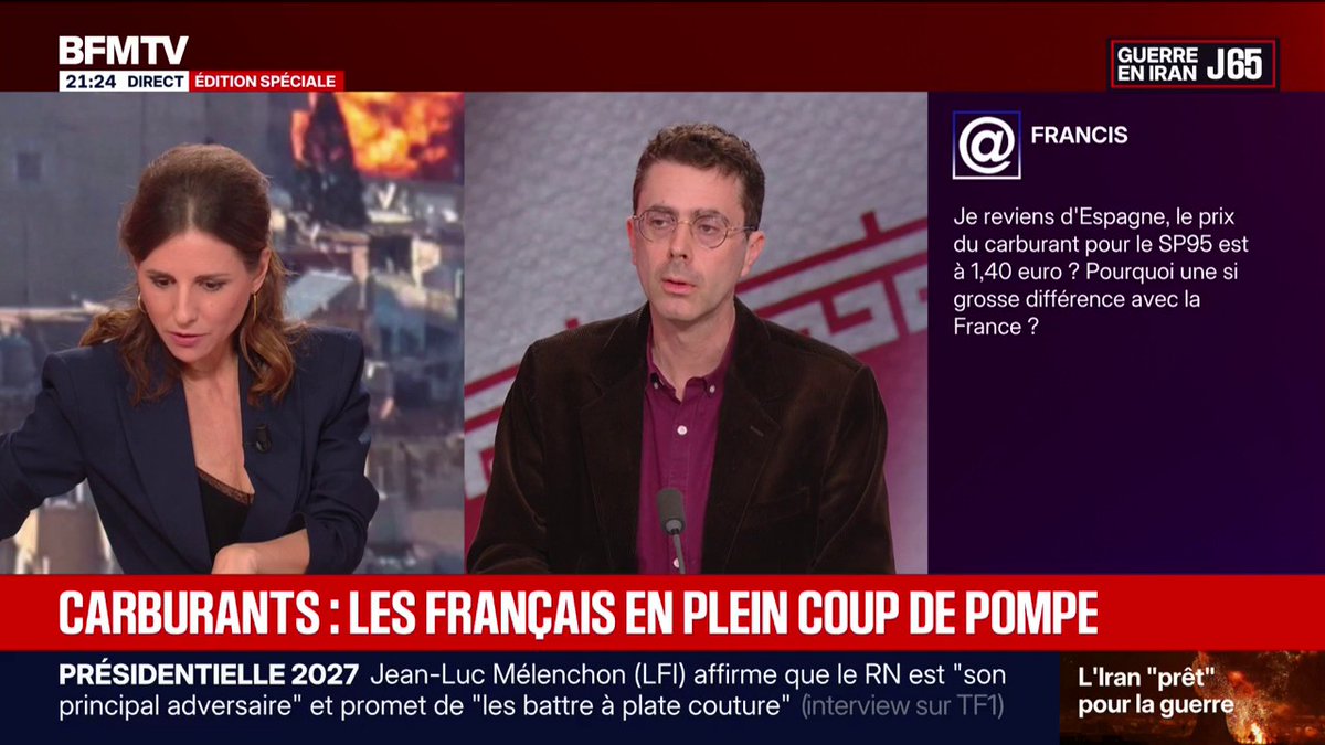 Question des Français sur les prix des carburants: je reviens d'Espagne, le prix pour le SP95 est à 1,40 euro. Pourquoi une si grosse différence avec la France ?
