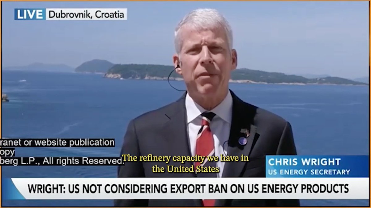 🇺🇸Secretary Chris Wright: "That's what America is about — bringing more energy to the world and pushing prices down."