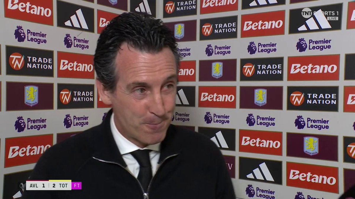 “We didn’t deserve more.” 👀 Unai Emery gives an honest assessment of Aston Villa’s performance this evening. 🎙️ Becky Ives | 📺 TNT Sports and HBO Max.
